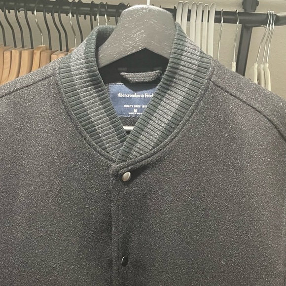 Abrecombre&Fitch varsity Jacket in Black - Picture 1 of 2